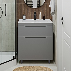 Vivon Тумба под раковину Shelly 70 серая матовая – фотография-1